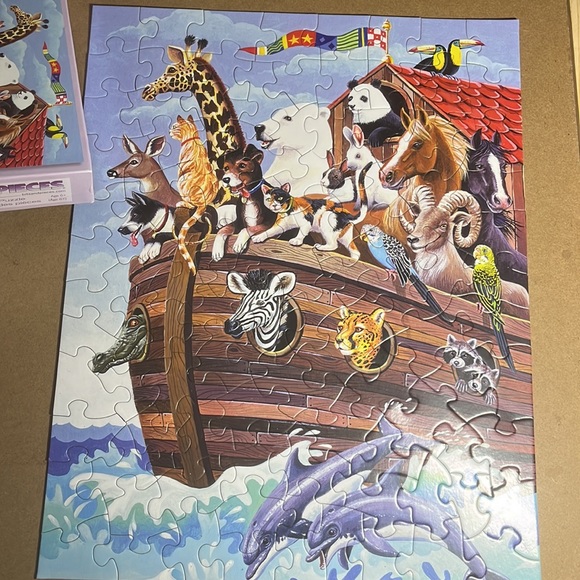 🧩💟 100 very large piece Bits and Pieces “Noah’s Ark” puzzle. Complete. - Picture 2 of 5